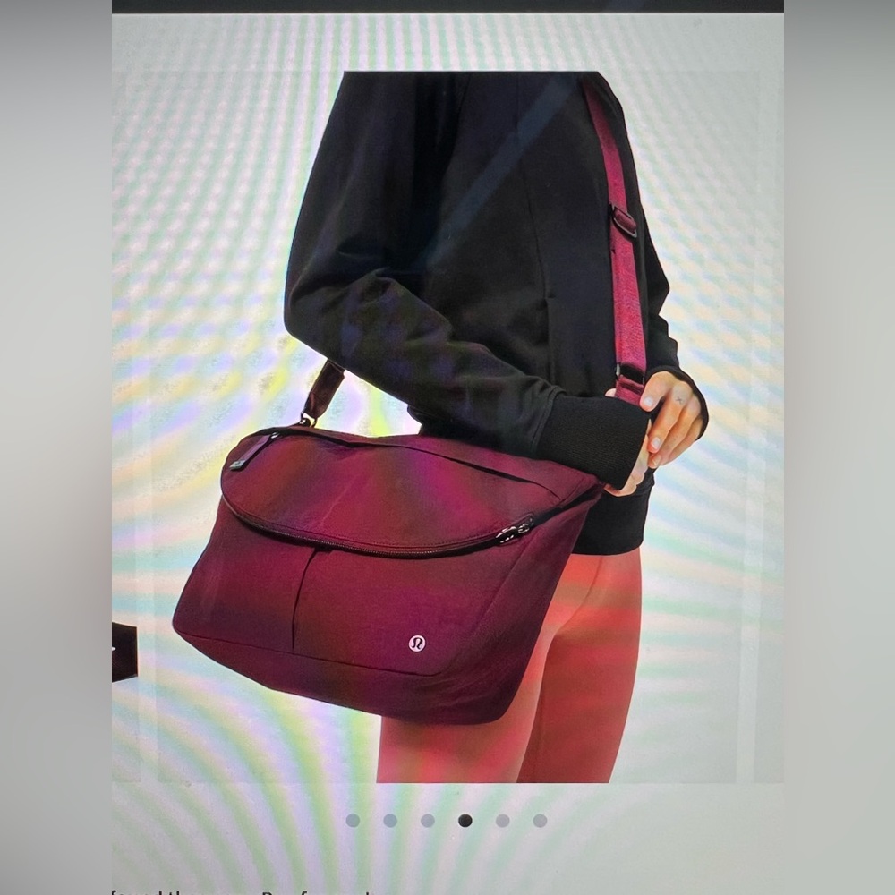 Lululemon All Night Festival Bag Large Vol 10L Burgundy Crossbody LOVE IT!